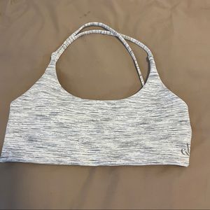 Crop shop boutique sports bra in grey marl size M